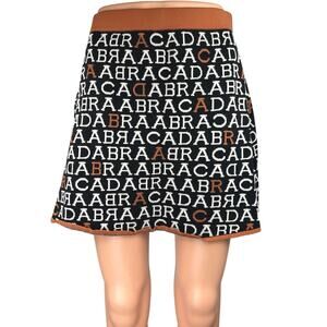 Anthropologie Maeve Abracadabra Black Multicolor Knit Mini A-Line Pencil Skirt S